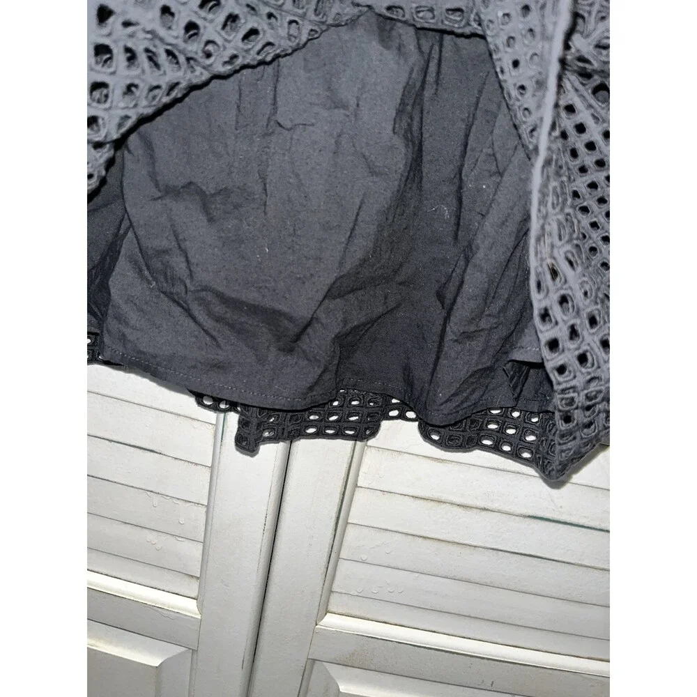 Madewell Black Beachhouse Eyelet Skirt Size M